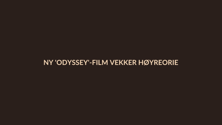 Person i en redaksjonell scene som passer temaet Ny 'Odyssey'-film vekker høyreorientert motstand, sier forsker