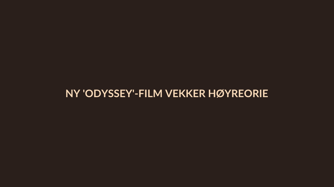 Person i en redaksjonell scene som passer temaet Ny 'Odyssey'-film vekker høyreorientert motstand, sier forsker