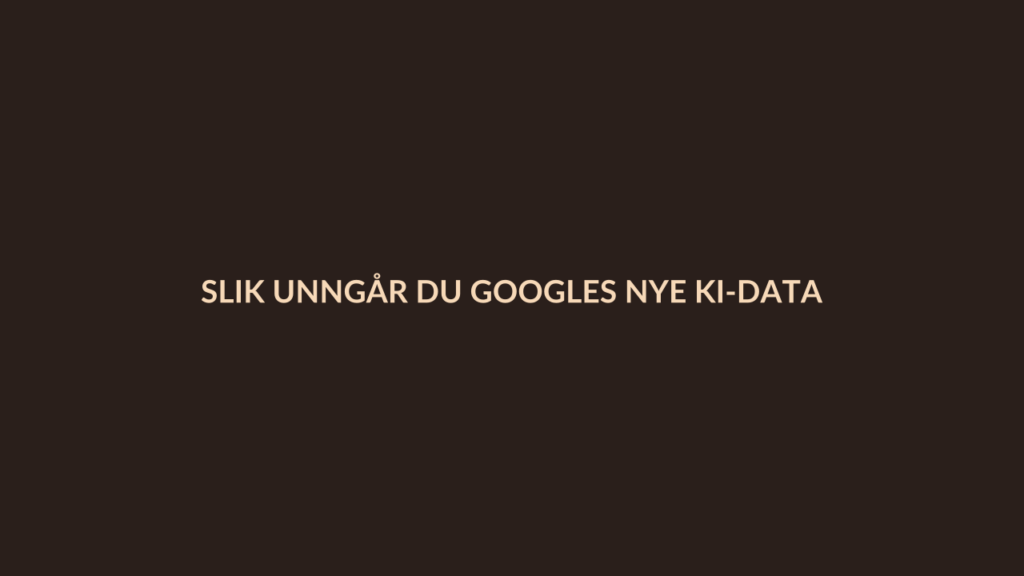 Person i en redaksjonell scene som passer temaet Slik unngår du Googles nye KI-datatreningsfunksjon