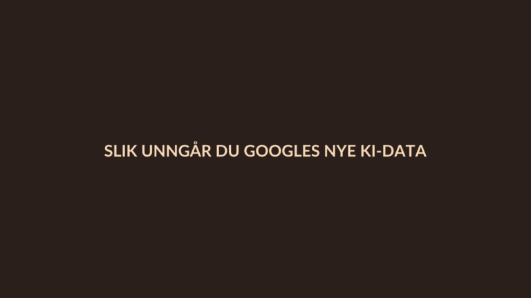 Person i en redaksjonell scene som passer temaet Slik unngår du Googles nye KI-datatreningsfunksjon