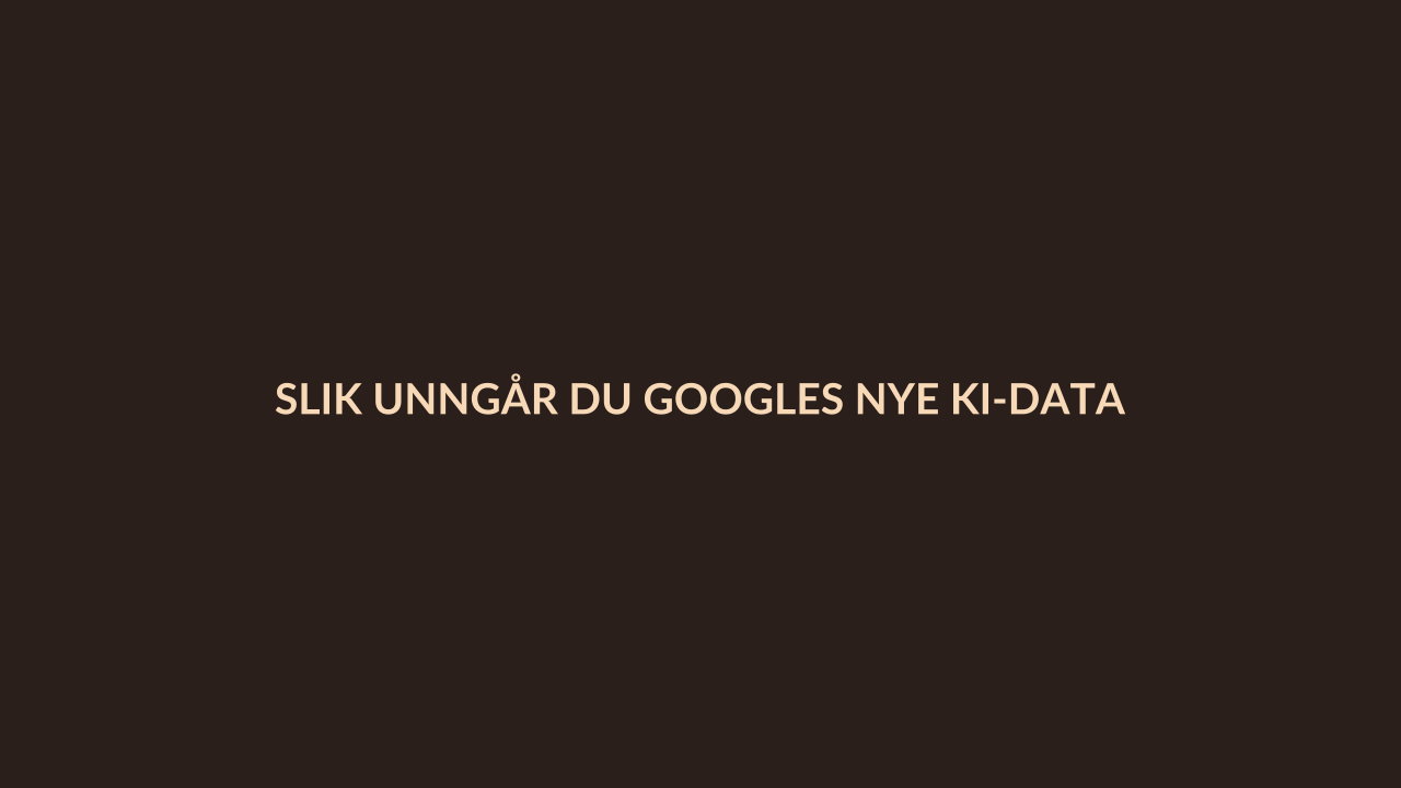 Person i en redaksjonell scene som passer temaet Slik unngår du Googles nye KI-datatreningsfunksjon
