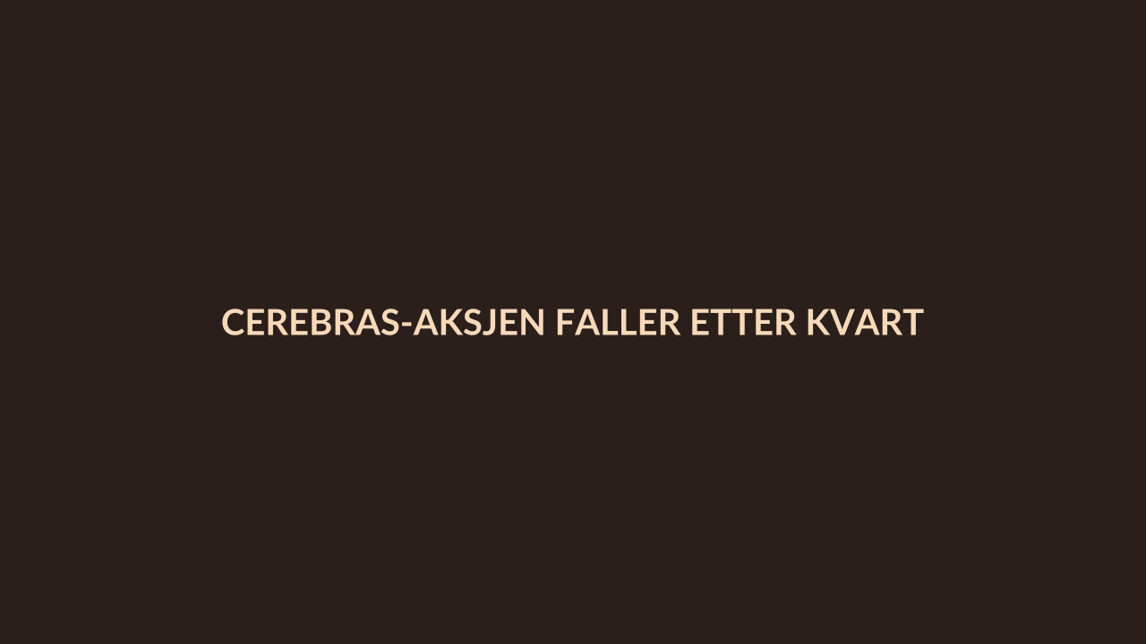 Person i en redaksjonell scene som passer temaet Cerebras-aksjen faller etter kvartalsrapport: Misforstått marginutsikt