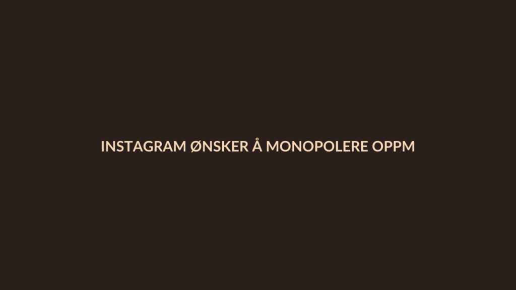 Person i en redaksjonell scene som passer temaet Instagram ønsker å monopolere oppmerksomheten din