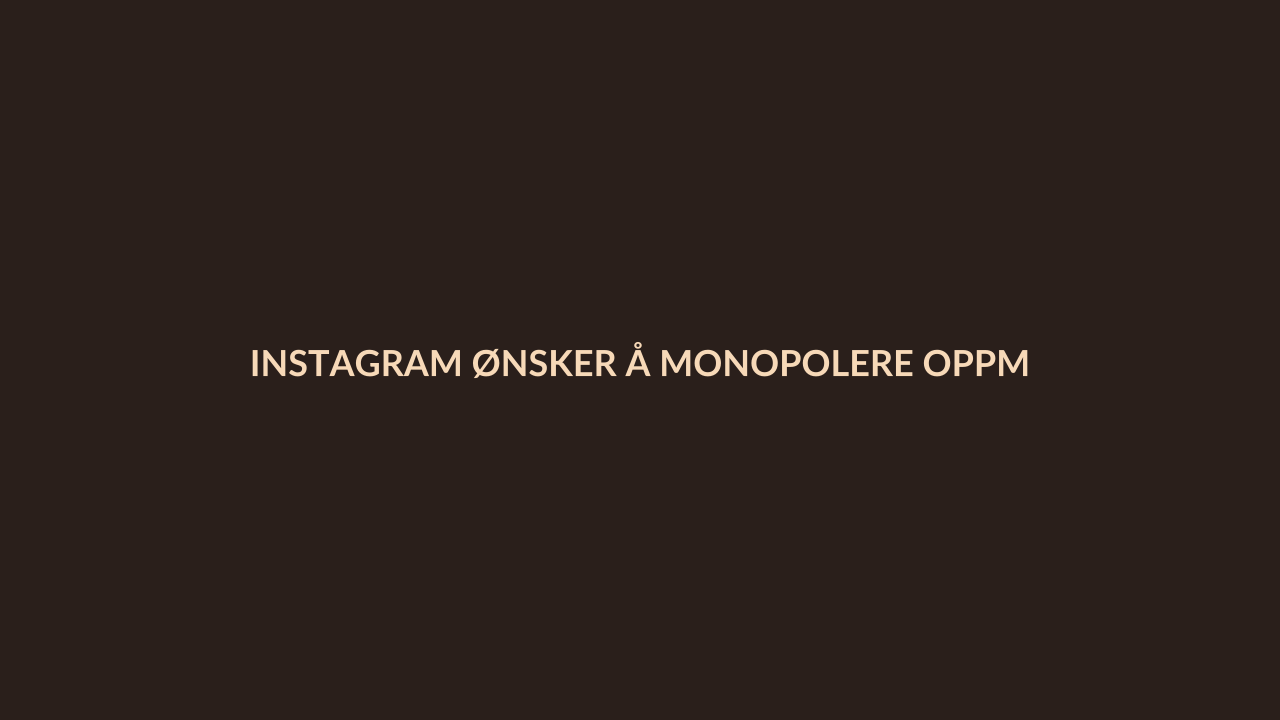Person i en redaksjonell scene som passer temaet Instagram ønsker å monopolere oppmerksomheten din