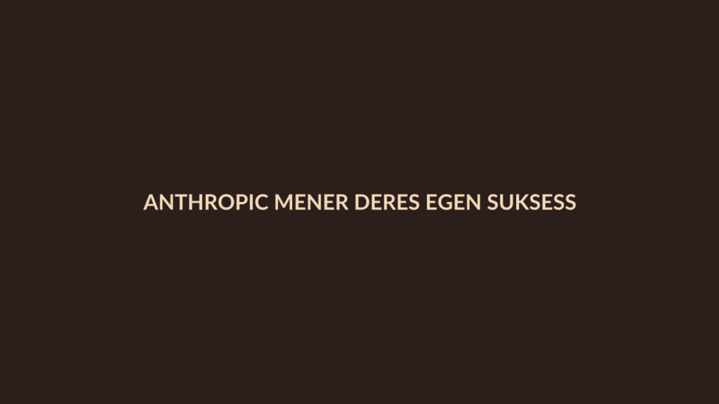 Person i en redaksjonell scene som passer temaet Anthropic mener deres egen suksess er nøkkelen til å gjøre KI trygg