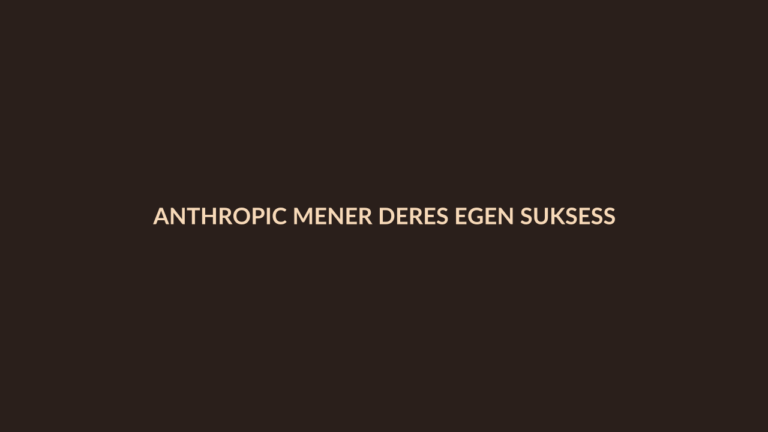 Person i en redaksjonell scene som passer temaet Anthropic mener deres egen suksess er nøkkelen til å gjøre KI trygg