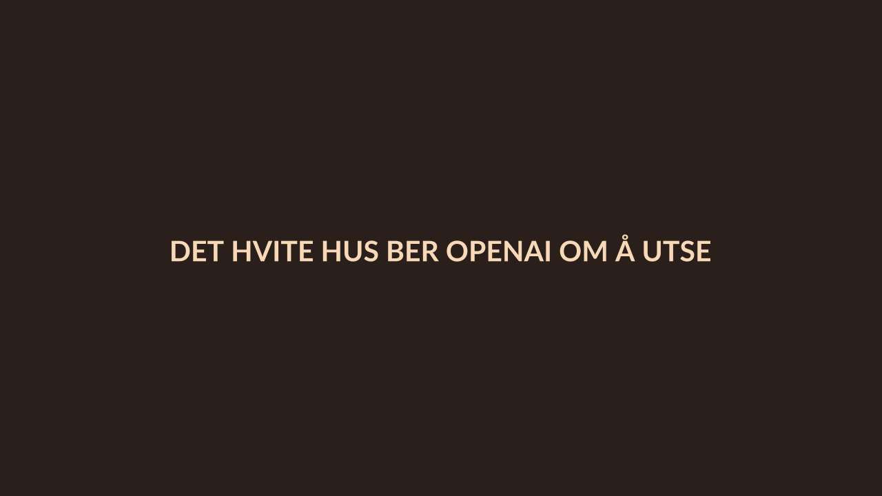 Person i en redaksjonell scene som passer temaet Det hvite hus ber OpenAI om å utsette lansering av ny modell