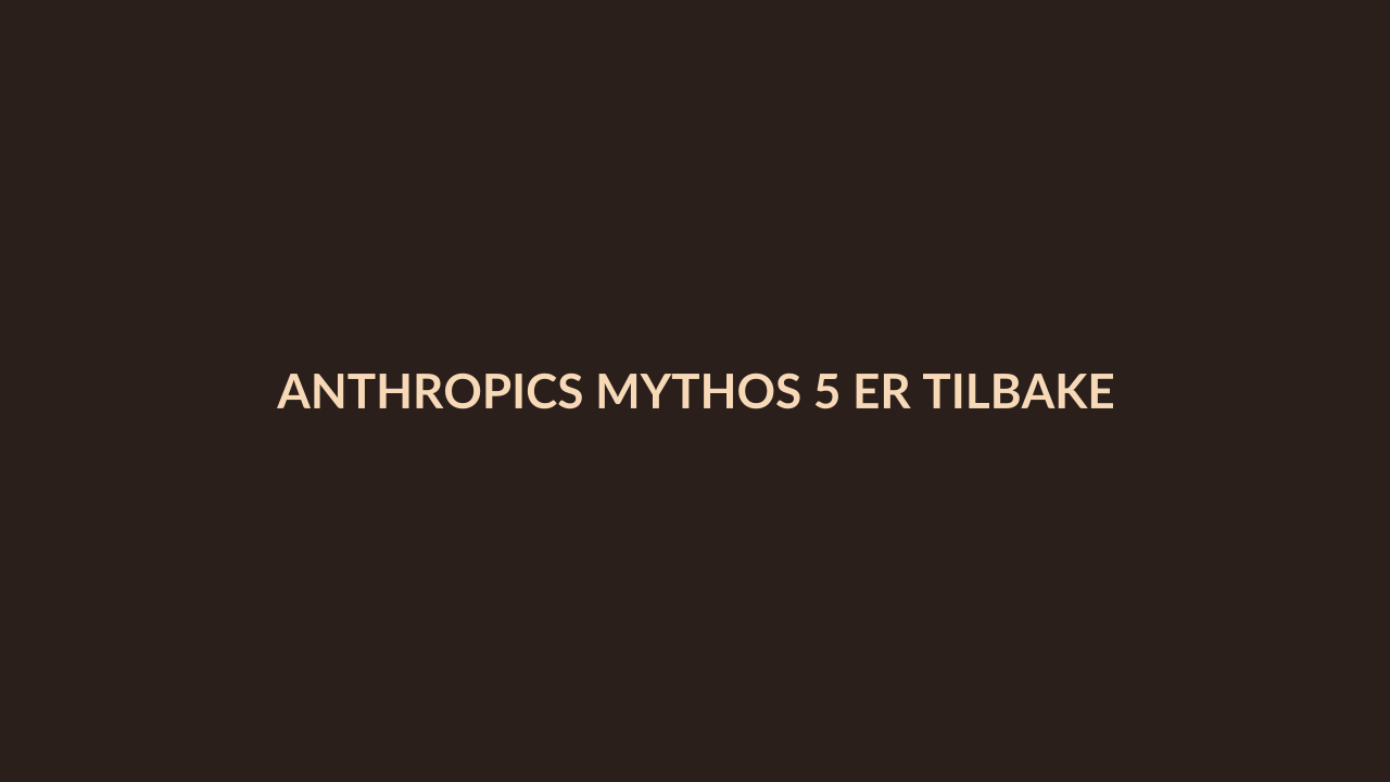 Person i en redaksjonell scene som passer temaet Anthropics Mythos 5 er tilbake