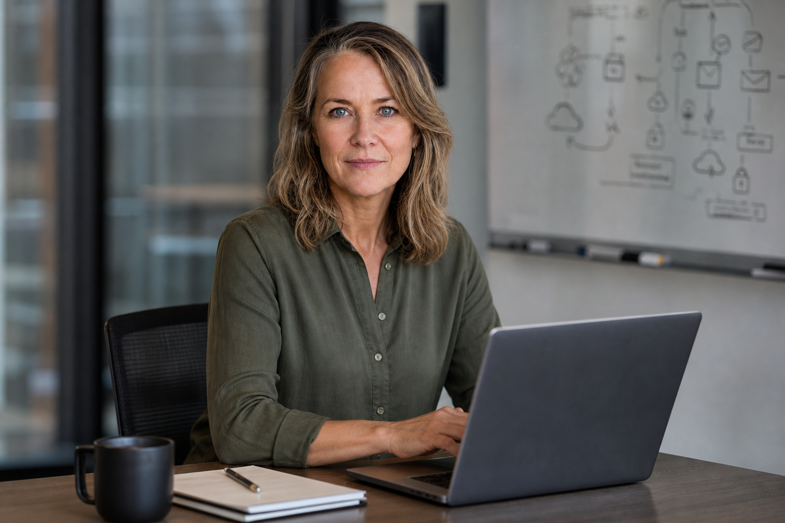 Person i en redaksjonell scene som passer temaet Salesforce-ansatte frykter Claude Tag kan true Slackbot og gi mer makt