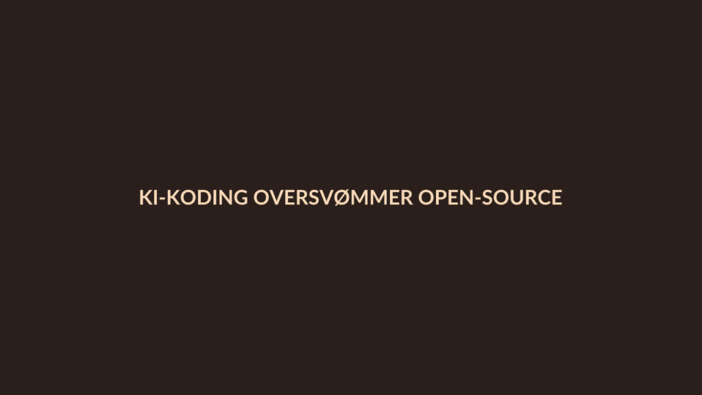 Person i en redaksjonell scene som passer temaet KI-koding oversvømmer open-source med lavkvalitet og svekker