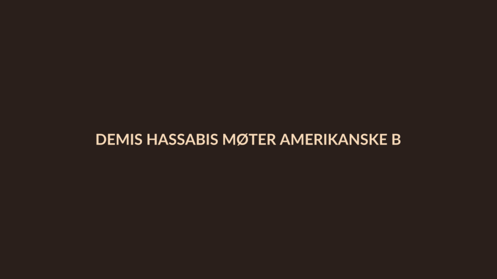 Person i en redaksjonell scene som passer temaet Demis Hassabis møter amerikanske beslutningstakere i Washington om