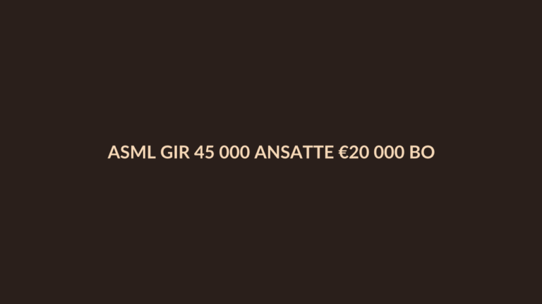 Person i en redaksjonell scene som passer temaet ASML gir 45 000 ansatte €20 000 bonus i aksjeutdeling til 2030