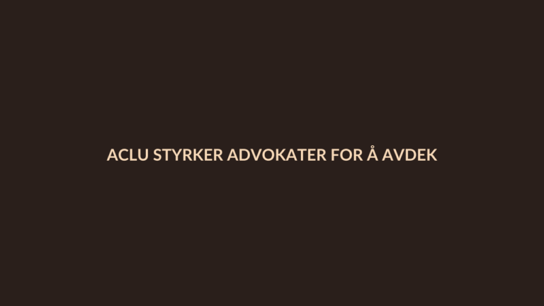 Person i en redaksjonell scene som passer temaet ACLU styrker advokater for å avdekke statlig overvåkning