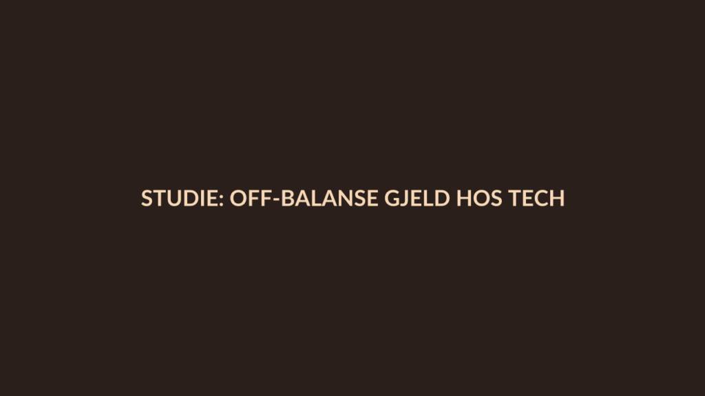 Person i en redaksjonell scene som passer temaet Studie: Off-balanse gjeld hos techs vokste 8x til ~$1,65T siden 2022