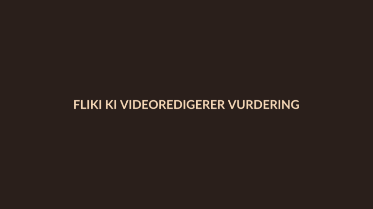 Person i en redaksjonell scene som passer temaet Fliki KI videoredigerer vurdering