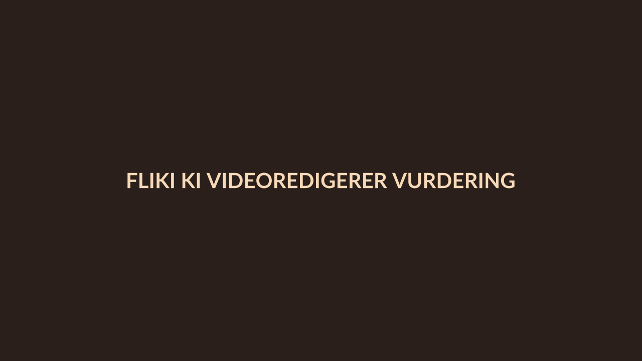 Person i en redaksjonell scene som passer temaet Fliki KI videoredigerer vurdering