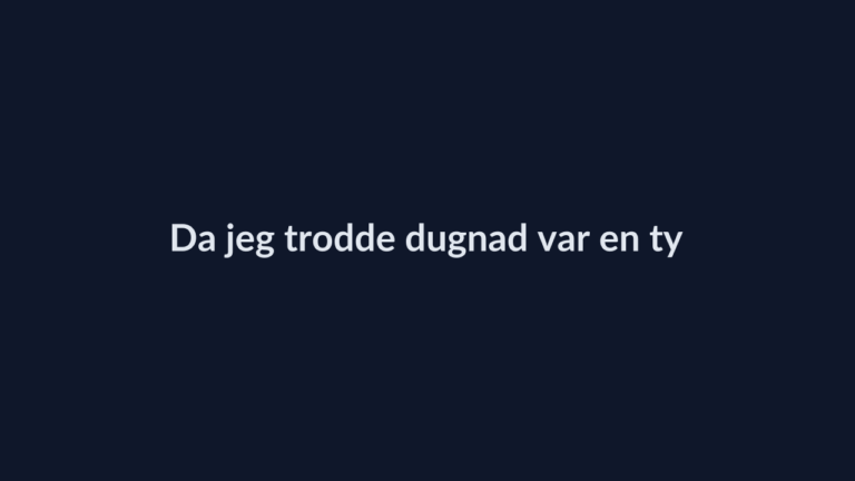 Person i en redaksjonell scene som passer temaet Da jeg trodde dugnad var en type regnvær