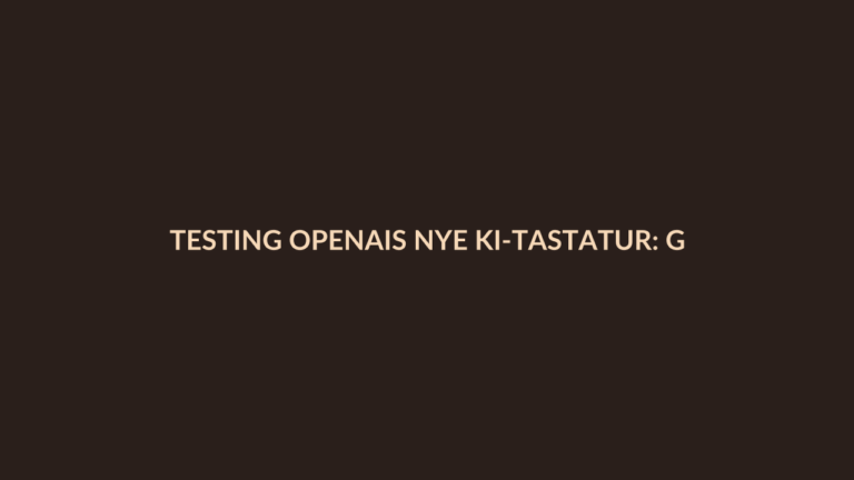 Person i en redaksjonell scene som passer temaet Testing OpenAIs nye KI-tastatur: Gøy for kodere, mystisk for andre