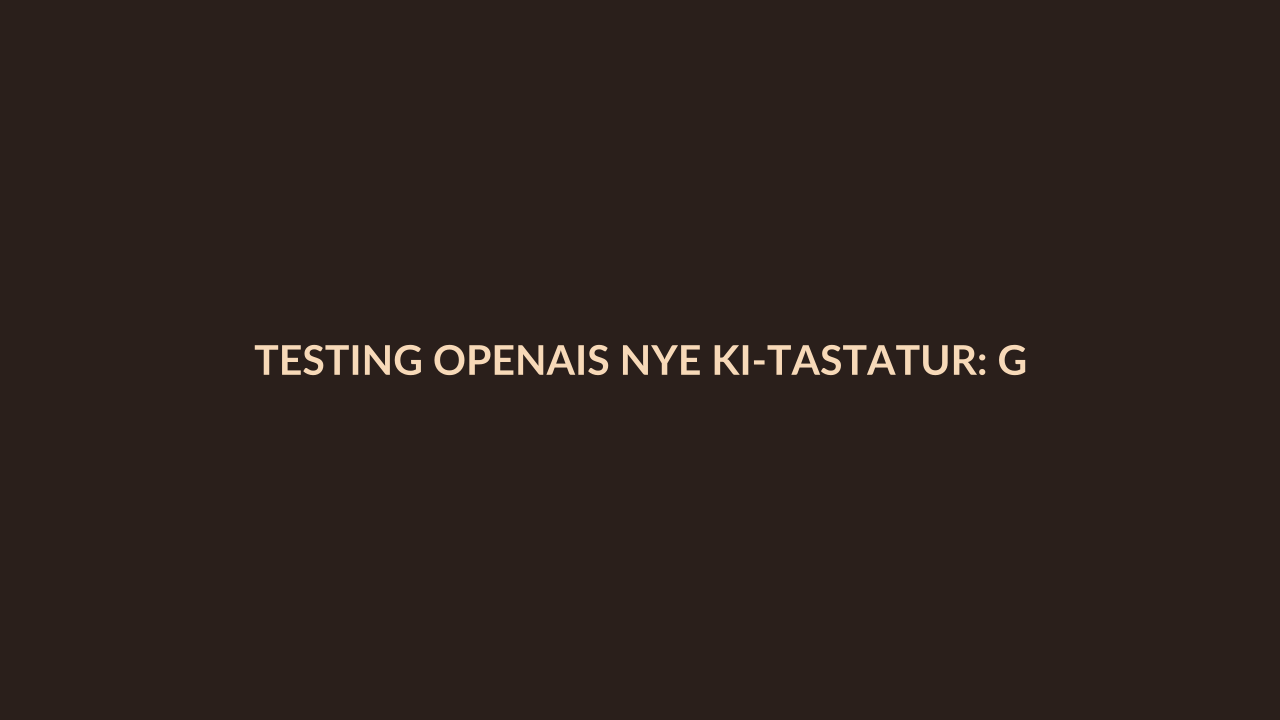 Person i en redaksjonell scene som passer temaet Testing OpenAIs nye KI-tastatur: Gøy for kodere, mystisk for andre