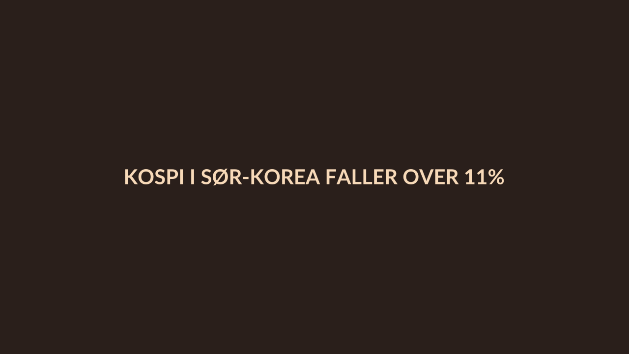 Person i en redaksjonell scene som passer temaet KOSPI i Sør-Korea faller over 11% grunnet bekymringer om Kinas KI