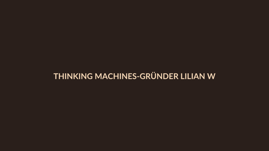 Person i en redaksjonell scene som passer temaet Thinking Machines-gründer Lilian Weng forlot selskapet og startet i