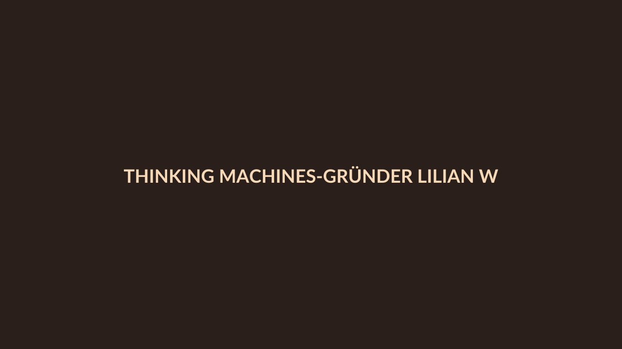 Person i en redaksjonell scene som passer temaet Thinking Machines-gründer Lilian Weng forlot selskapet og startet i