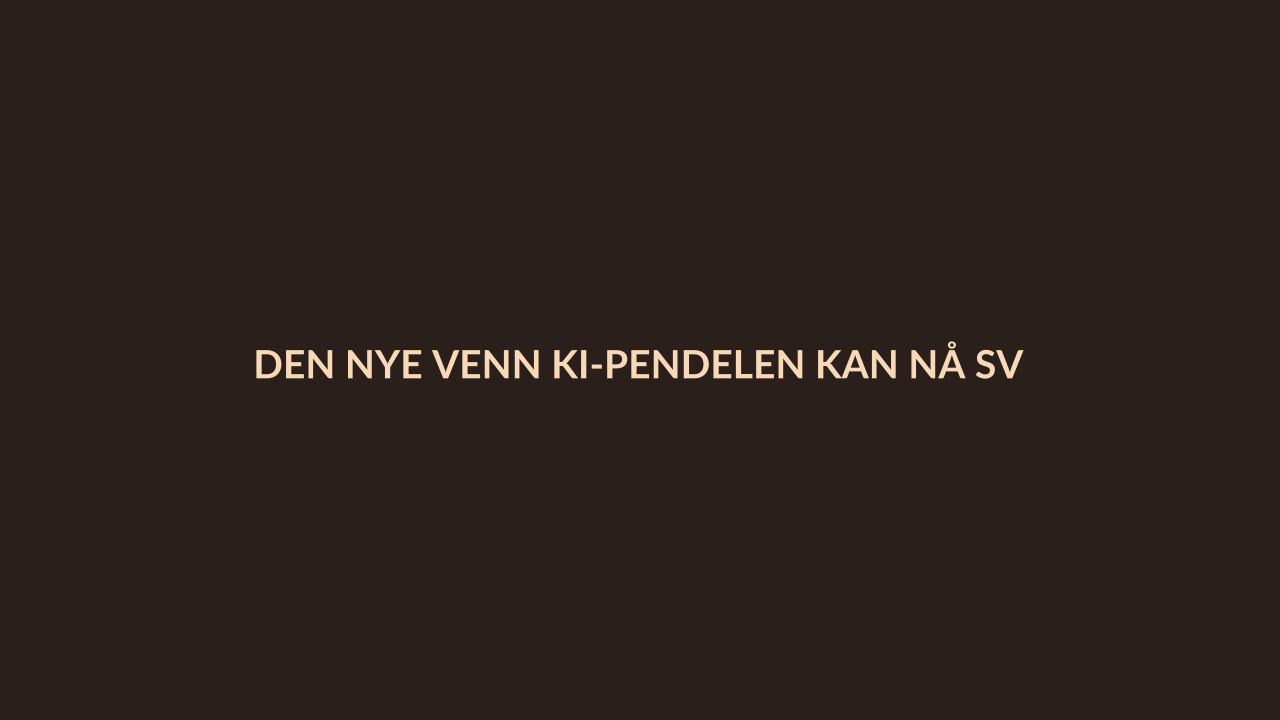 Person i en redaksjonell scene som passer temaet Den nye venn KI-pendelen kan nå svare deg tilbake