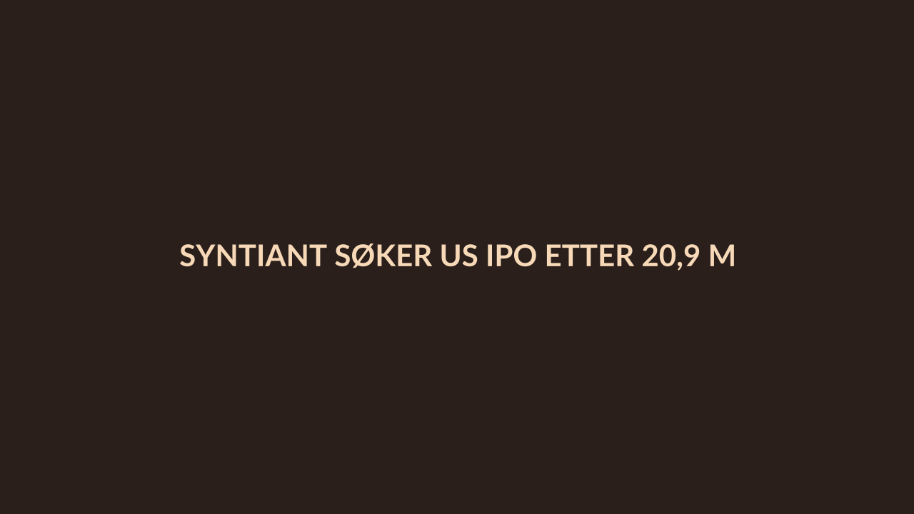 Person i en redaksjonell scene som passer temaet Syntiant søker US IPO etter 20,9 millioner USD i tap på 64,5