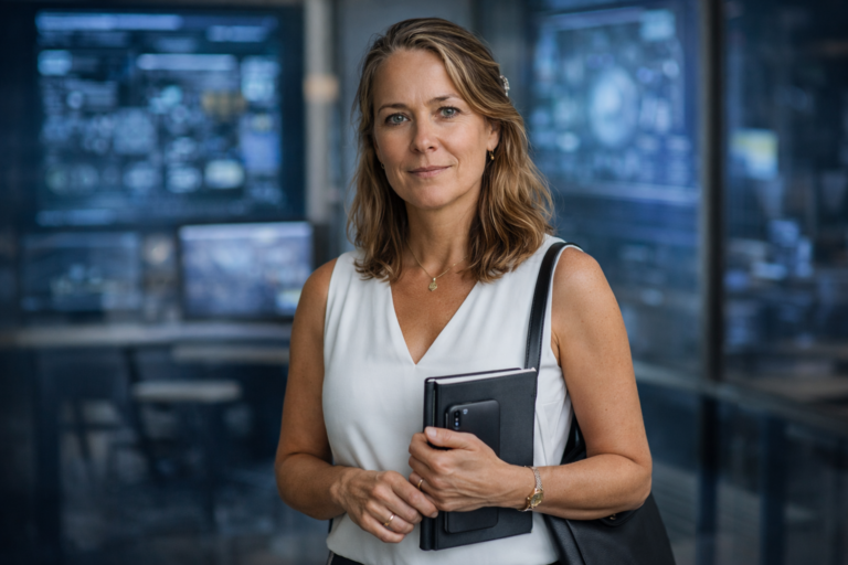 Person i en redaksjonell scene som passer temaet Fidji Simo slutter som OpenAIs leder for AGI-implementering