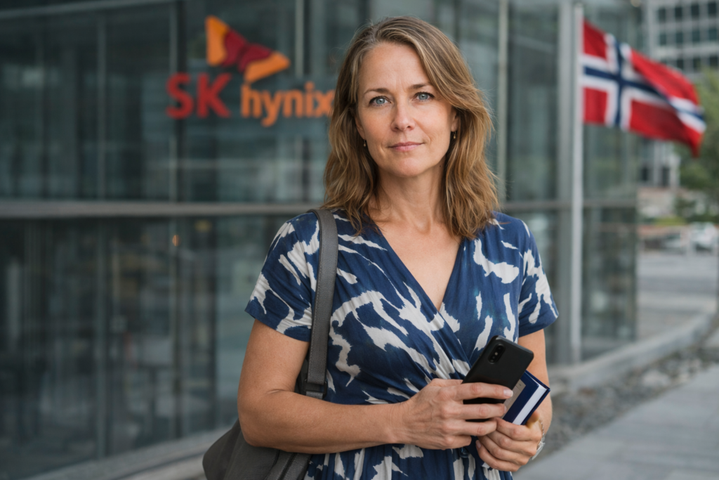 Person i en redaksjonell scene som passer temaet SK Hynix får 26,5 milliarder dollar i USAs største utenlandske IPO