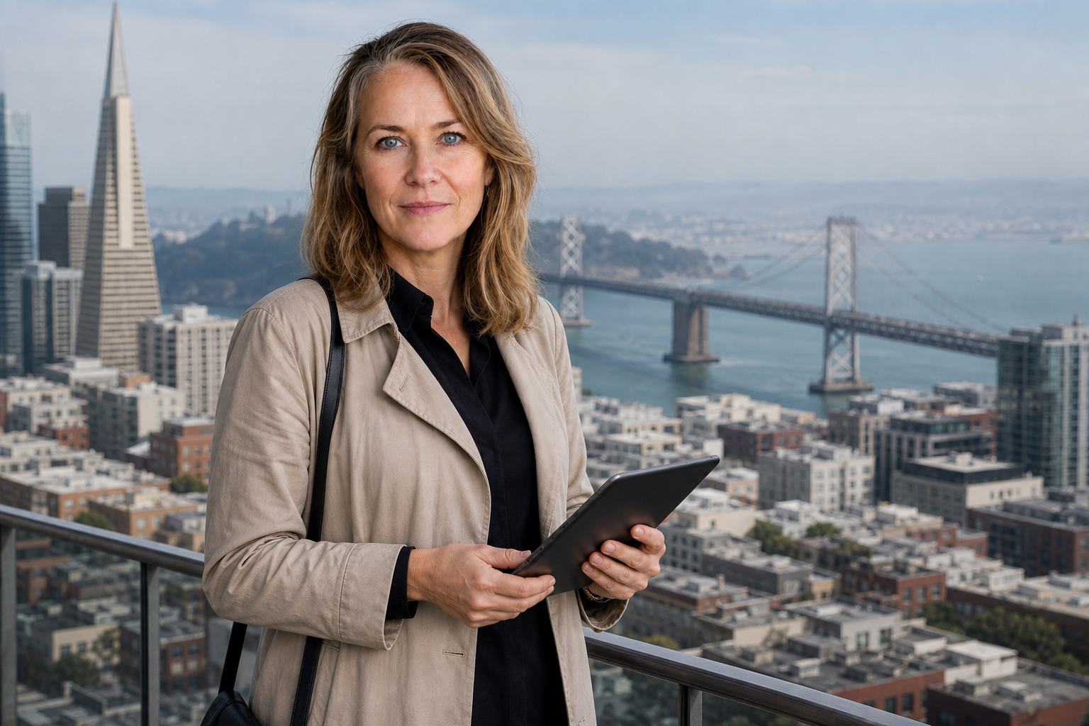 Person i en redaksjonell scene som passer temaet Droneopptak fra San Francisco-politiet avdekker urban overvåkning