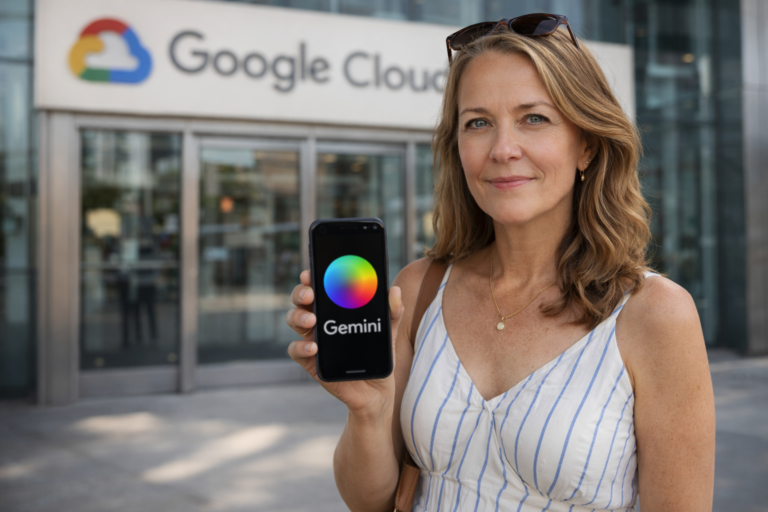 Person i en redaksjonell scene som passer temaet Google Cloud lanserer Always-On Memory Agent for Gemini 3.1
