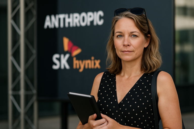 Person i en redaksjonell scene som passer temaet SK Group-leder Chey Tae Won: Anthropic vil ha SK Hynix til brikker