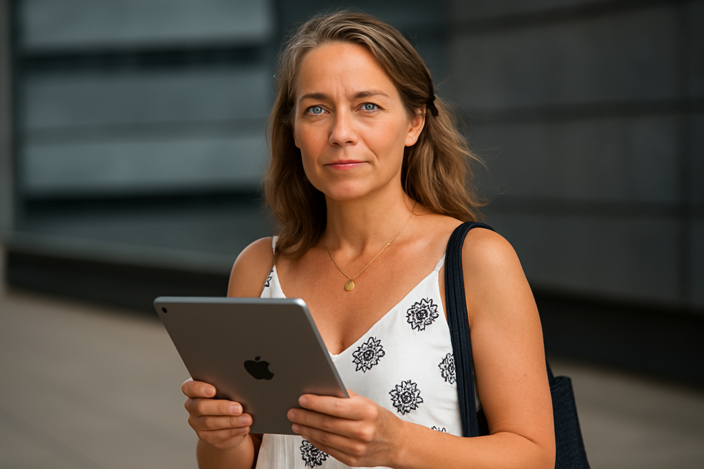 Person i en redaksjonell scene som passer temaet Apple ruller ut sikkerhetsoppdateringer for alle sine systemer