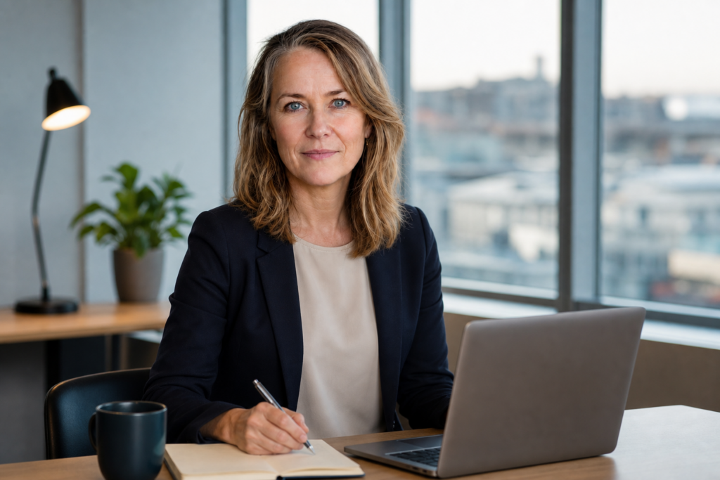 Person i en redaksjonell scene som passer temaet Meta lanserer skyvirksomhet for KI, aksjen stiger med over 8%