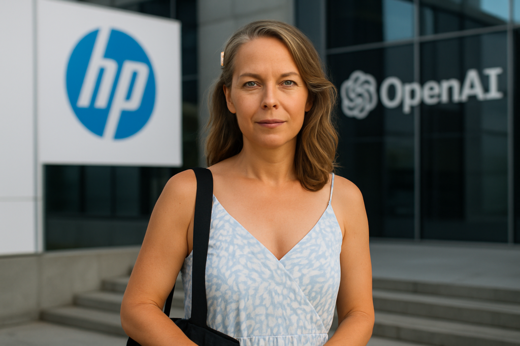 Person i en redaksjonell scene som passer temaet HP Inc. lanserer strategisk partnerskap med OpenAI