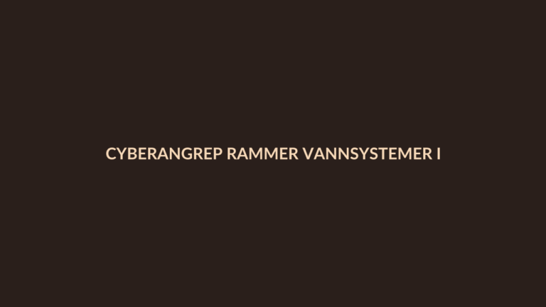 Person i en redaksjonell scene som passer temaet Cyberangrep rammer vannsystemer i 7 delstater, trolig fra Iran