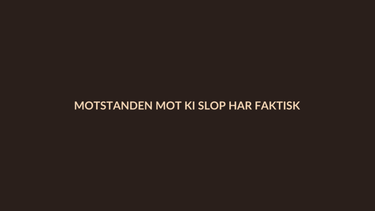 Person i en redaksjonell scene som passer temaet Motstanden mot KI Slop har faktisk en effekt