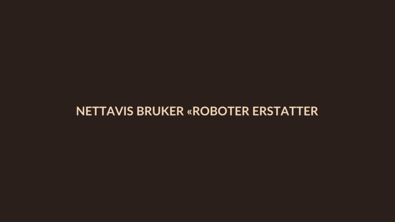 Person i en redaksjonell scene som passer temaet Nettavis bruker «Roboter erstatter sykepleiere» om én transportrobot