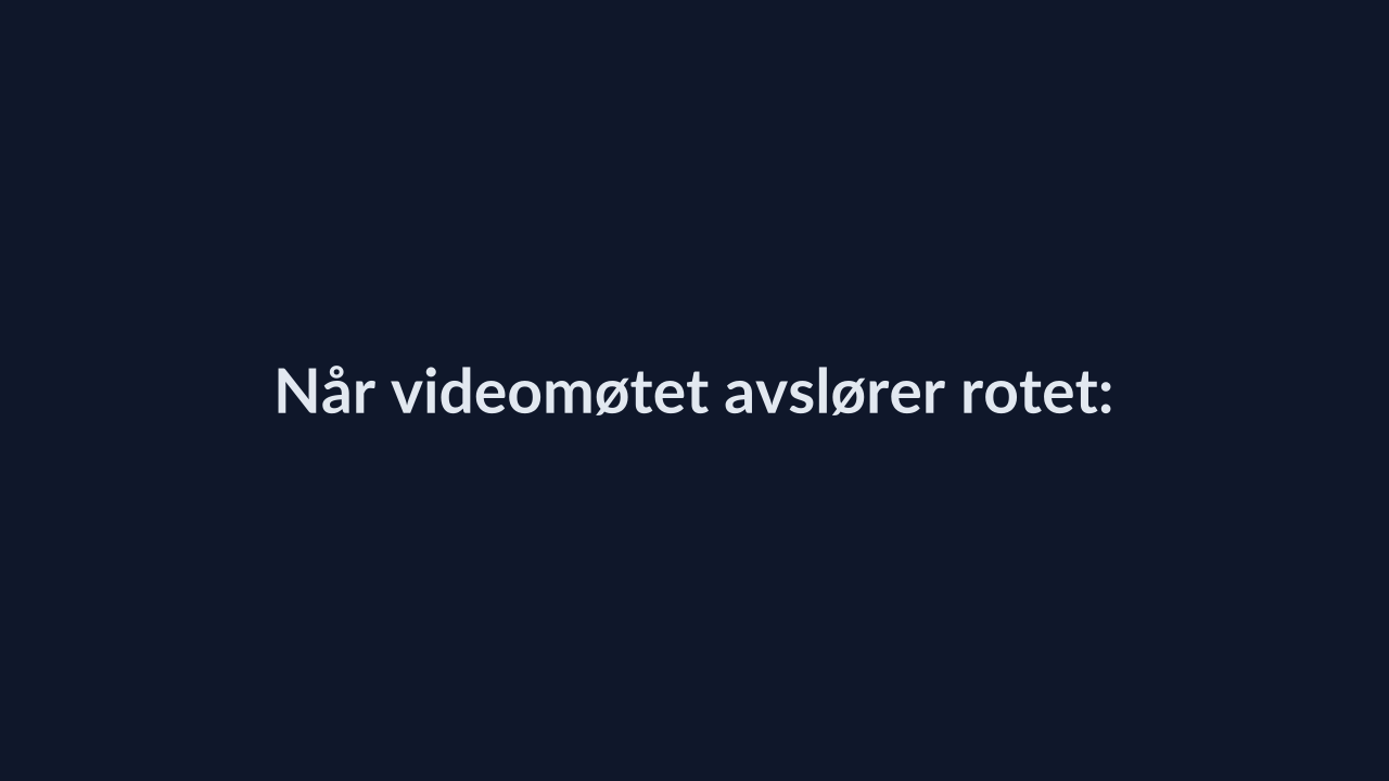Person i en redaksjonell scene som passer temaet Når videomøtet avslører rotet: En blogg om hjemmekontorets realiteter