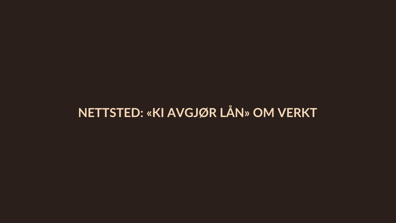 Person i en redaksjonell scene som passer temaet Nettsted: «KI avgjør lån» om verktøy som sorterer dokumenter