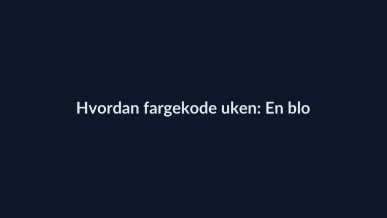 Person i en redaksjonell scene som passer temaet Hvordan fargekode uken: En bloggers forvirrede mandag