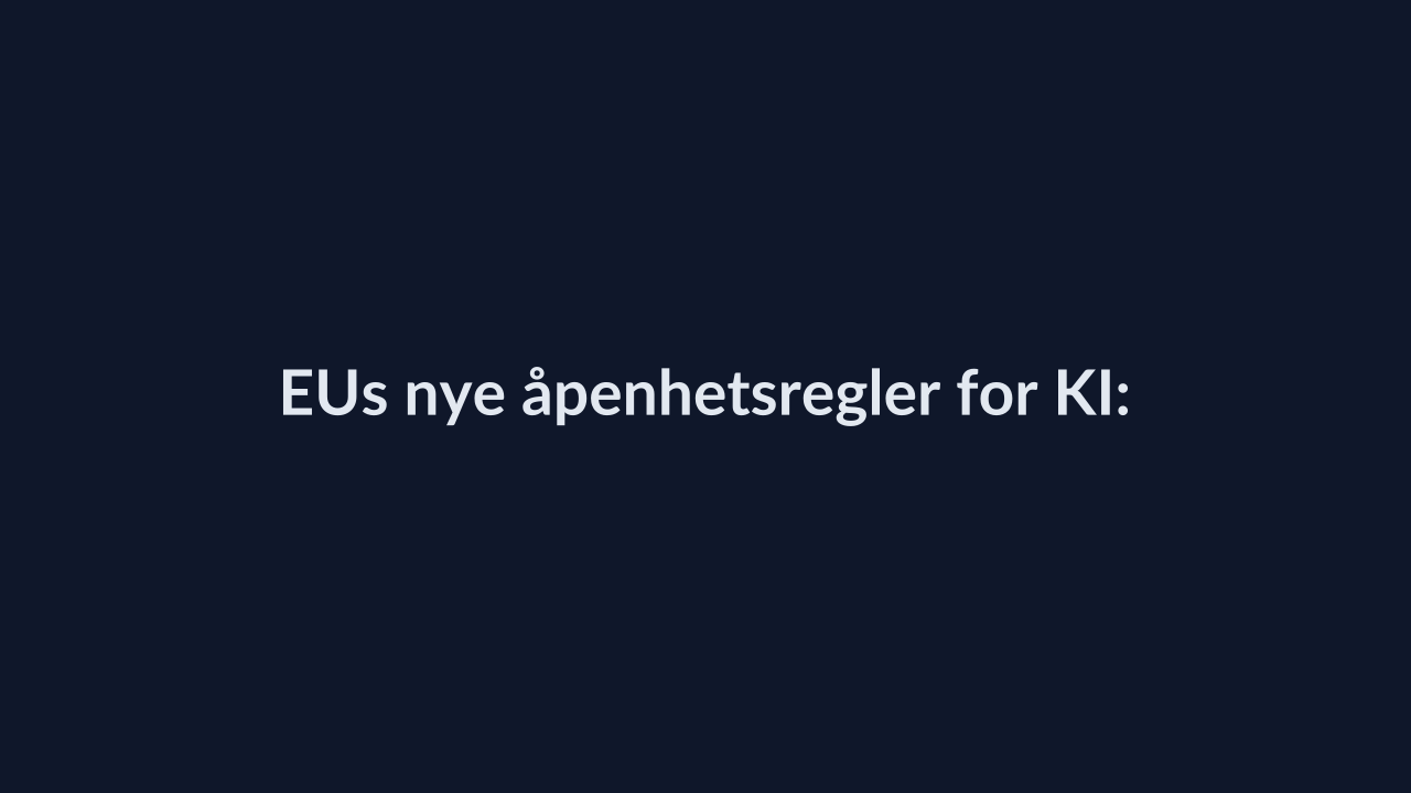Person i en redaksjonell scene som passer temaet EUs nye åpenhetsregler for KI: Hva betyr det for oss?