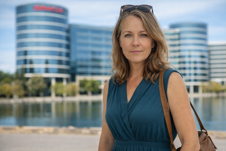 Person i en redaksjonell scene som passer temaet Larry Ellisons gjeldsfinansierte plan for å gjøre Oracle til KI-gigant