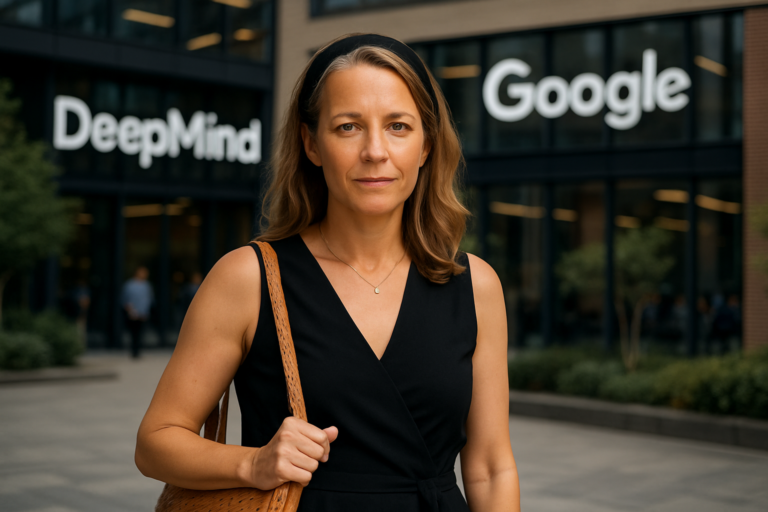 Person i en redaksjonell scene som passer temaet King's Cross: Fra usselt område til KI-hub for DeepMind og OpenAI
