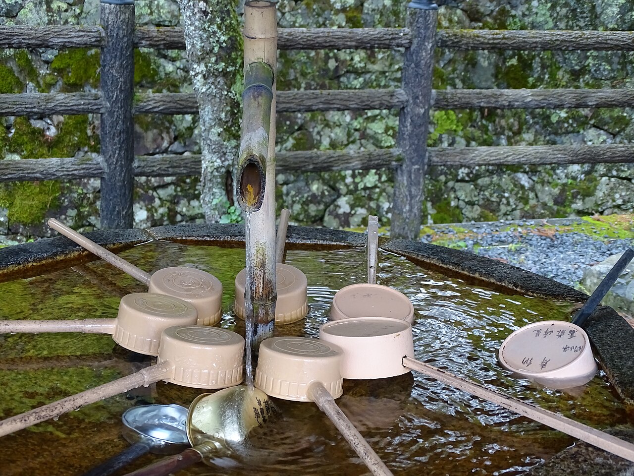 Ceremonial Ladles at Temple Entrance - Koyasan - Japan